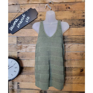 SALE-A.n.a women's olive green sweater knit tank top size medium